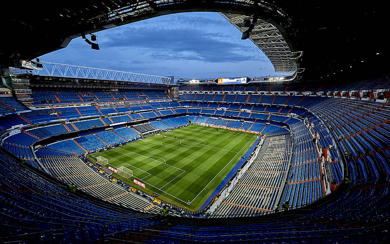 Santiago Bernabeu Stadium football stadium, Real Madrid Stadium, soccer, football, HD wallpaper