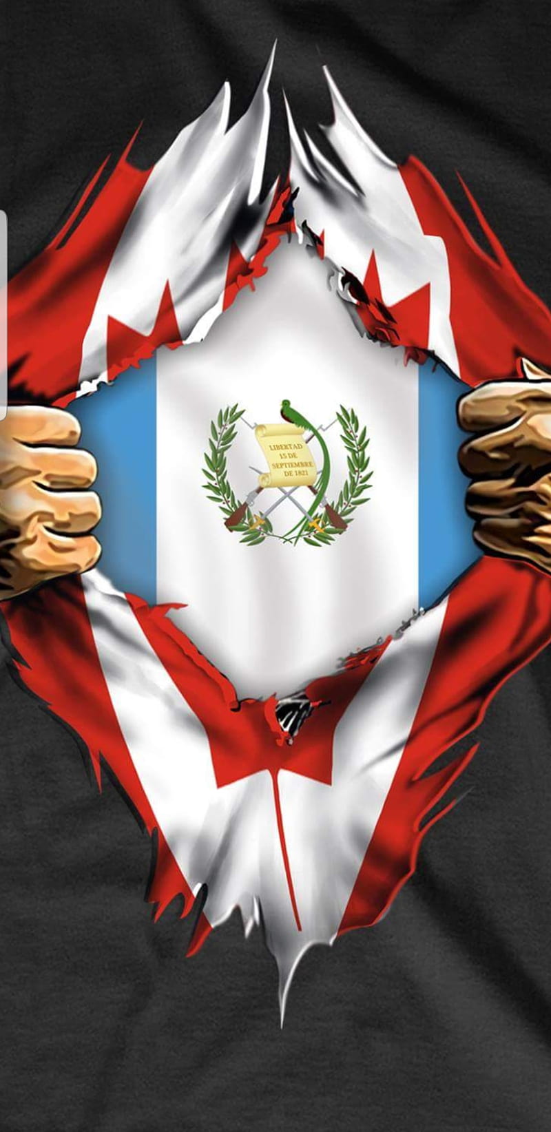 flag, canada, guatemala, HD phone wallpaper