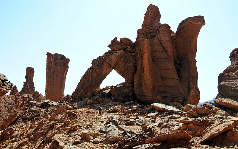 Ennedi Plateau, Sahara Desert, Rocks, Desert, Africa, Nature, HD wallpaper