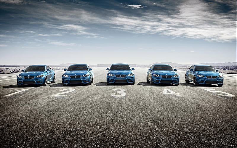 BMW M2 Coupe, F87, 2016, blue BMW, runway, BMW, HD wallpaper
