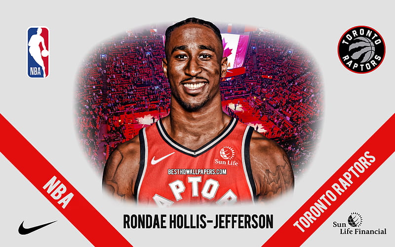 Rondae Hollis-Jefferson, Toronto Raptors, American Basketball Player, NBA, portrait, USA, basketball, Scotiabank Arena, Toronto Raptors logo, HD wallpaper