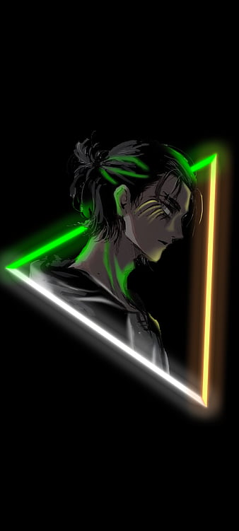 Zoro Neon, black, simple, one piece, anime, HD phone wallpaper