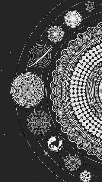 Mandala, art, black, white, HD phone wallpaper | Peakpx