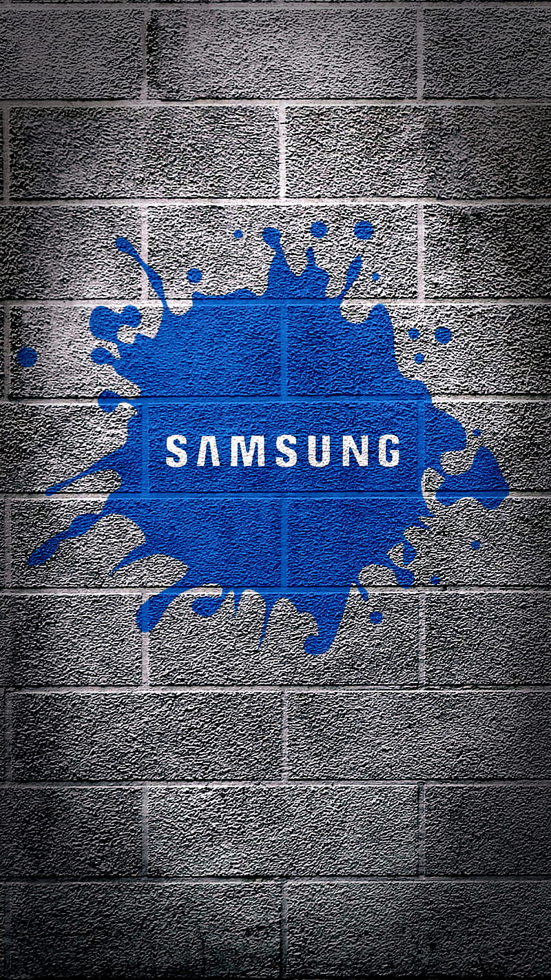Samsung , blue, wall, HD phone wallpaper