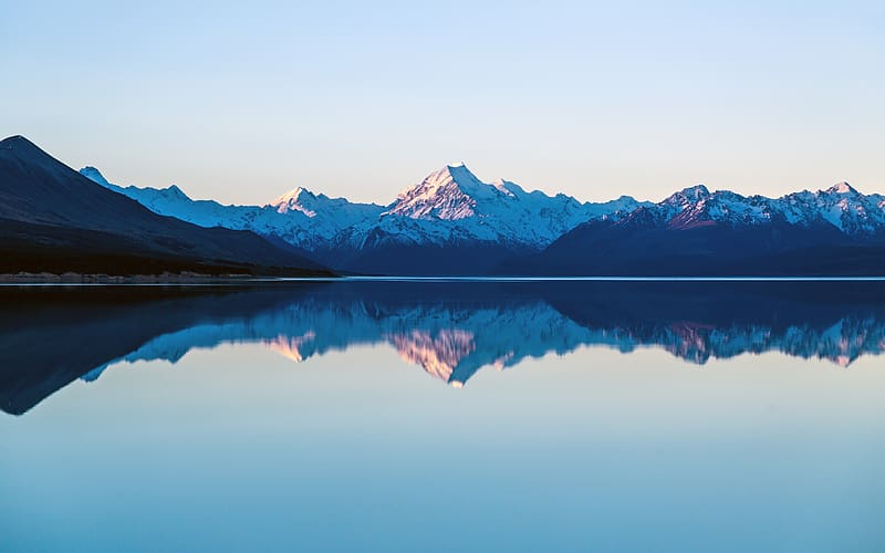 Nature, Lakes, Mountain, Lake, Reflection, New Zealand, , Lake Pukaki, HD wallpaper