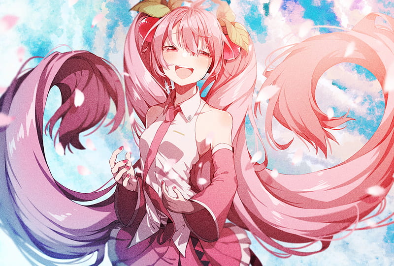 Anime, Vocaloid, Sakura Miku, HD wallpaper