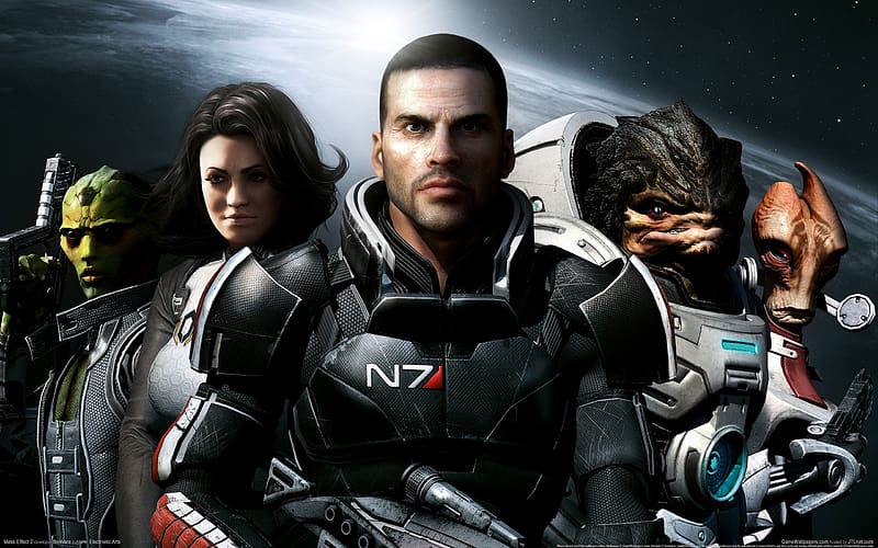 Mass Effect, Video Game, Commander Shepard, Mass Effect 2, Miranda Lawson, Thane Krios, Mordin Solus, Grunt (Mass Effect), HD wallpaper