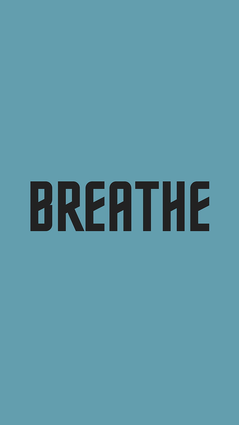 breathe, word, inscription, minimalism, HD phone wallpaper