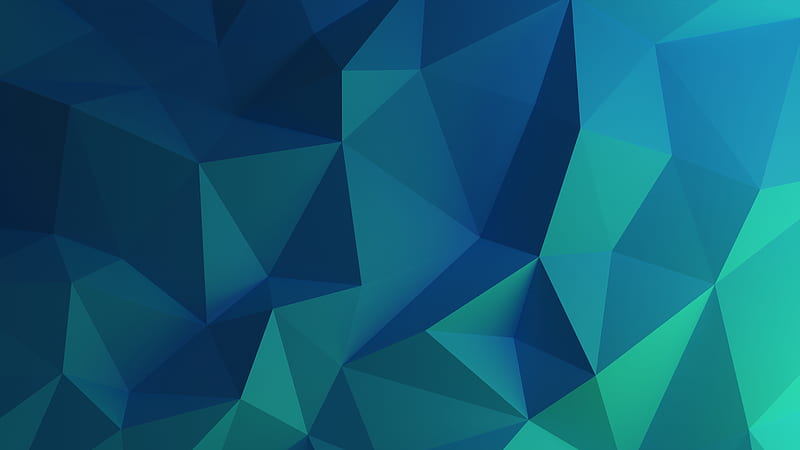 Frosty Blue Polygon, HD wallpaper