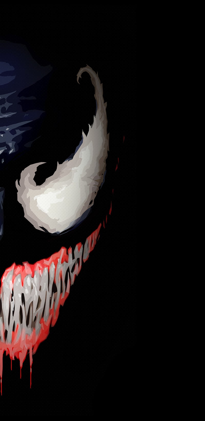 Venom Amoled Art, black, dark, marvel, skull, skulls, villain, HD phone wallpaper
