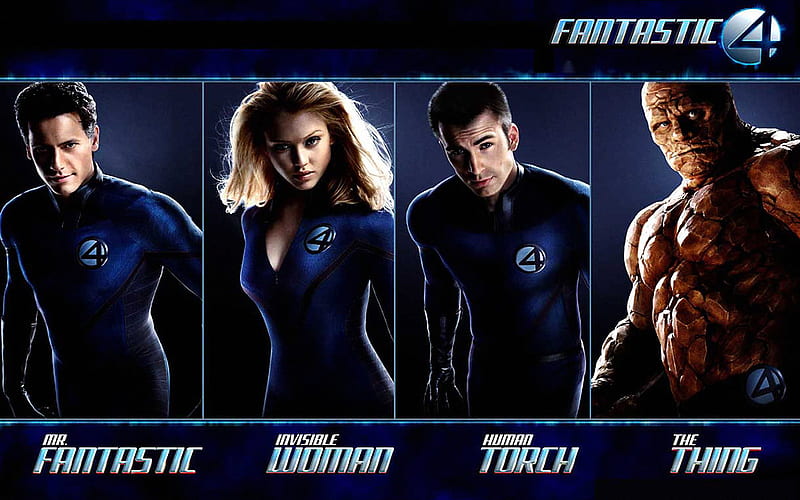 Fantastic Four, invisible woman, fantastic 4, mr fantastic, human torch, the thing, HD wallpaper