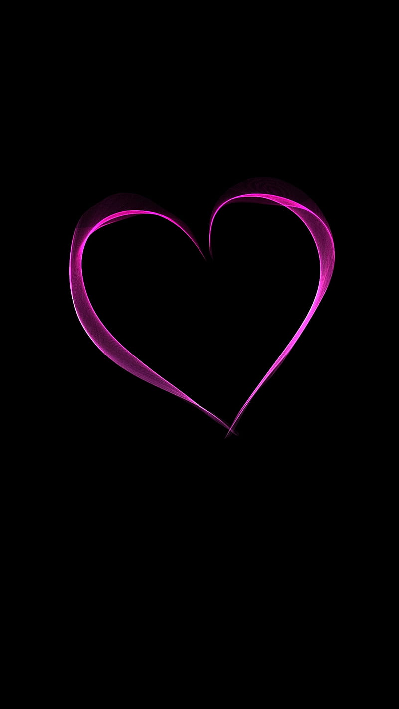 neon heart, drawing, love, loveurhunny, pink, HD phone wallpaper