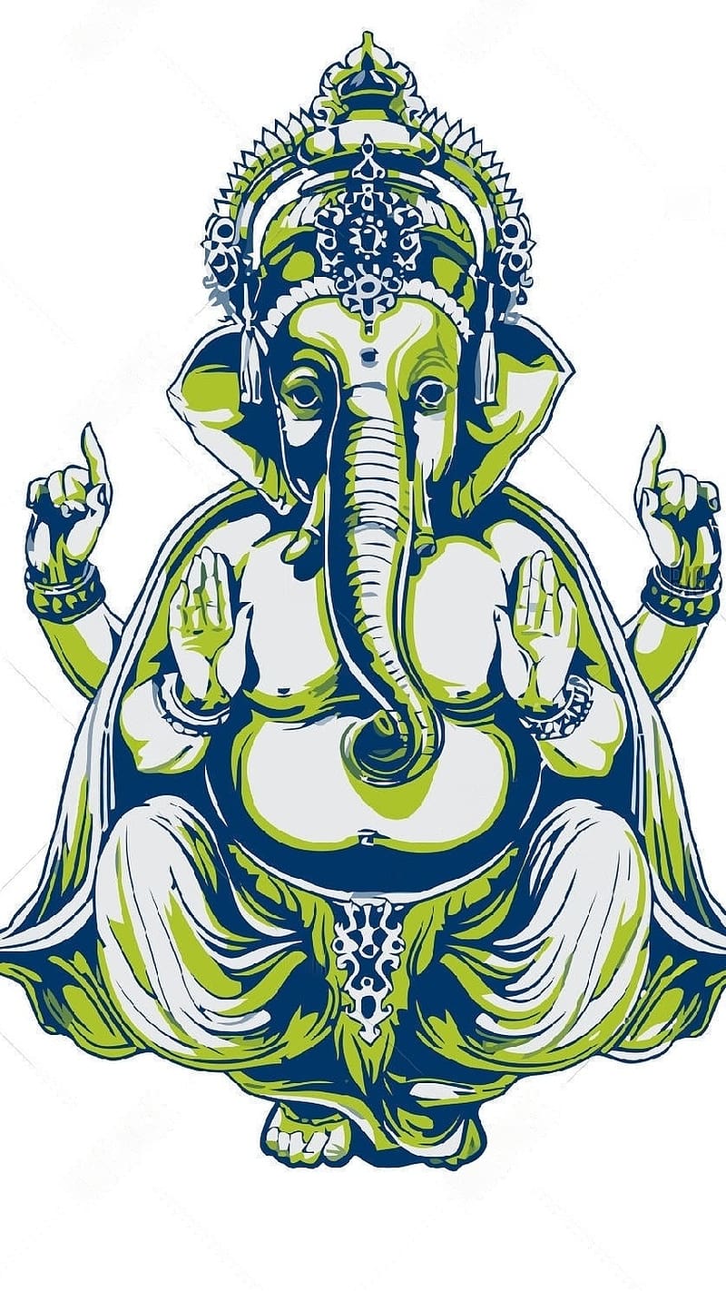 Vinayagar, vector art, lord, god, ganesha, HD phone wallpaper | Peakpx