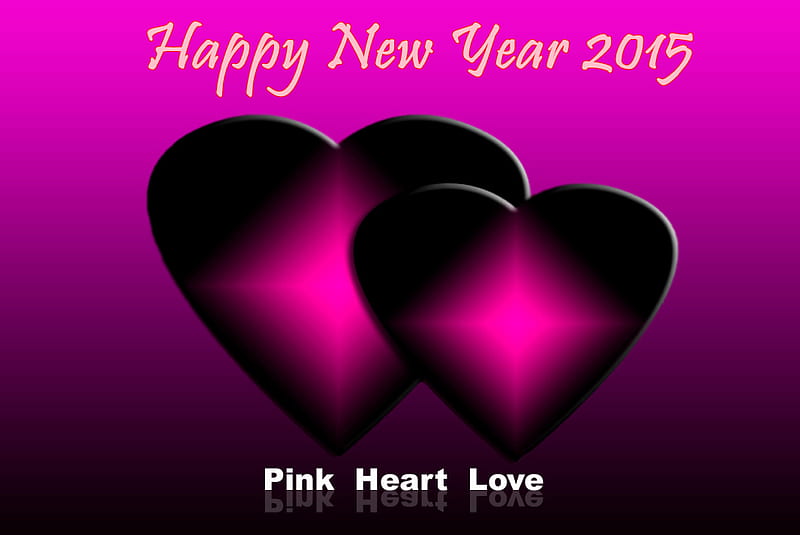 Happy new year, heart, love, HD wallpaper