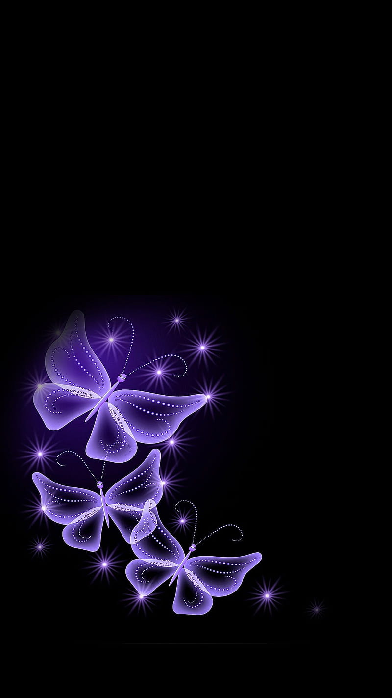 butterflies, lilac, HD phone wallpaper
