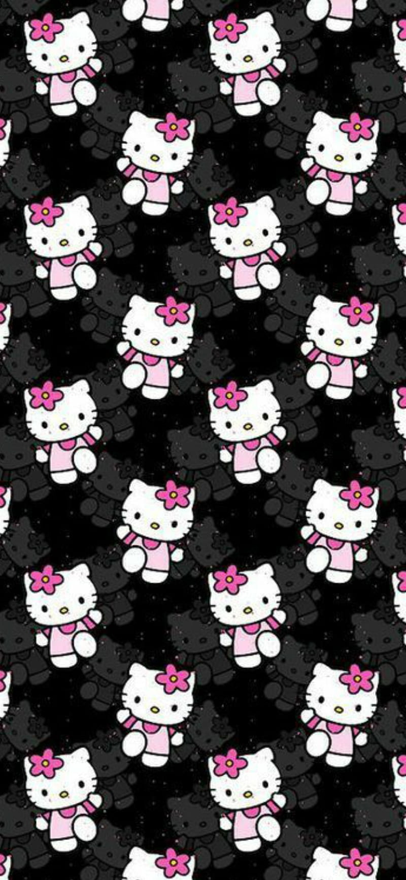 Dark wallpaper kitty hello Kuromi