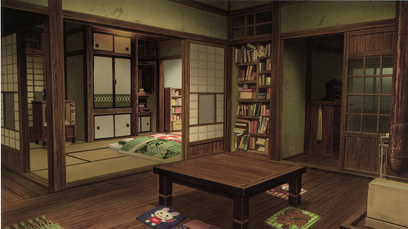 Japanese Room, tatami, art, japan, japanese, anime, indoor, room, orginal,  HD wallpaper | Peakpx