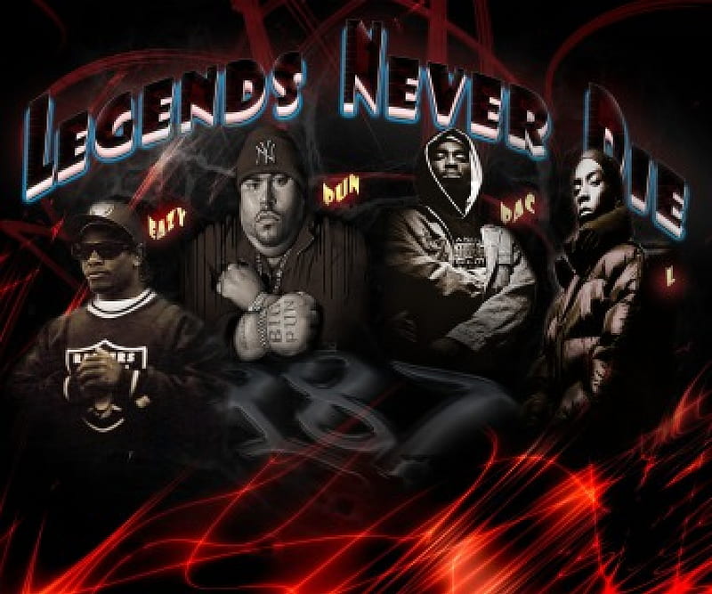 Legends Never Die, boss, bonito, eazy, hop, background, hip, 2pac, pun, 187, l, e, big, 2014, legend, swag, gangster, tupac, real, music, pac, cool, rap, awesome, new, hop, HD wallpaper