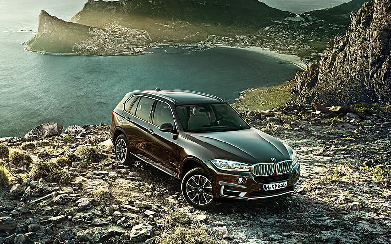 BMW X5, 2018 luxury SUV, brown X5, German cars, BMW, HD wallpaper