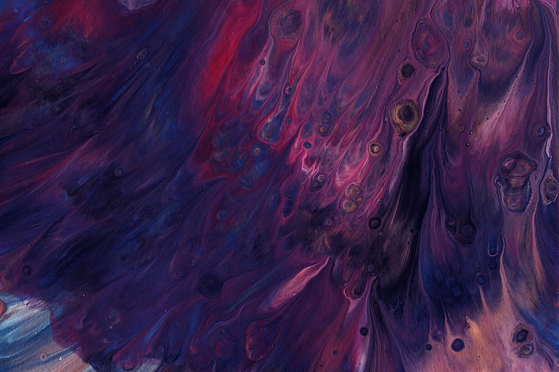 paint, liquid, stains, fluid art, abstraction, purple, HD wallpaper