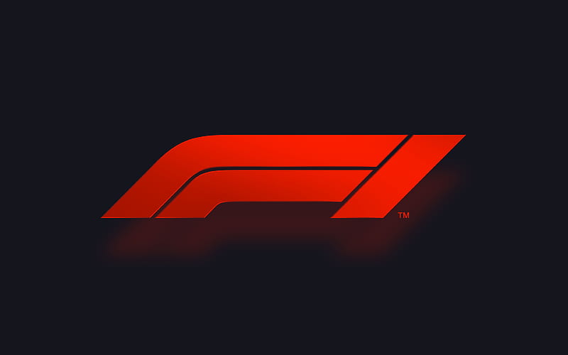 Formula 1 new logo, creative, F1 new logo, F1, gray backgroud, Formula 1 new logo, Formula 1 2018, new logo of f1, HD wallpaper