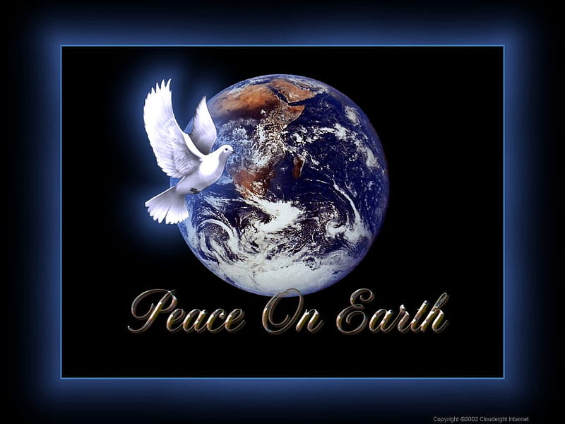 Peace to the World, world, people, dove, peace, earth, HD wallpaper