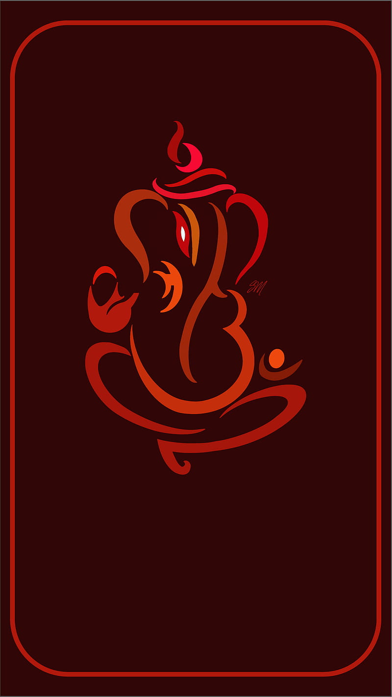Ganesha Outline , art, lord ganesha, ganpati, hindu, bhakti, devotional, god, HD phone wallpaper