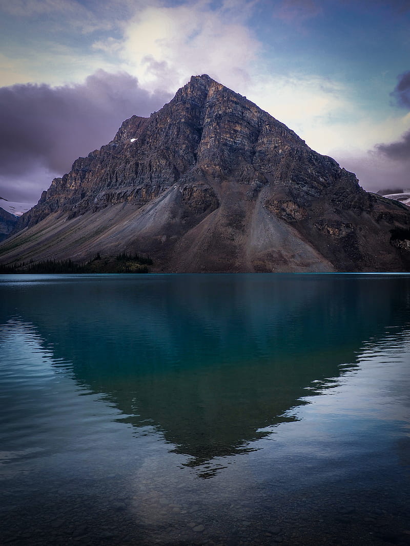 mountain, lake, reflection, peak, entering, HD phone wallpaper