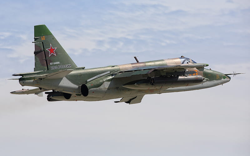 Su-25, Russian attack aircraft, Russian Air Force, Russian military aircraft, combat aviation, HD wallpaper