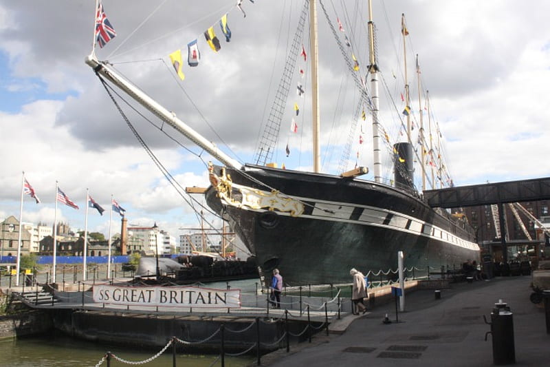 SS Great Britain, Brunel, iron hull, steamship, passenger, historic, sail, HD wallpaper
