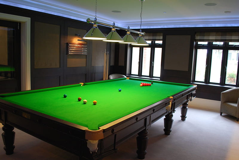 Snooker table, snooker, game, table, fun, HD wallpaper