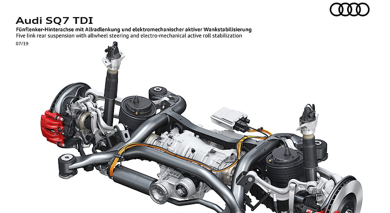 2020 Audi SQ7 TDI - Five link rear suspension with allwheel stearing and electro-mechanical aktive roll stabilization , car, HD wallpaper