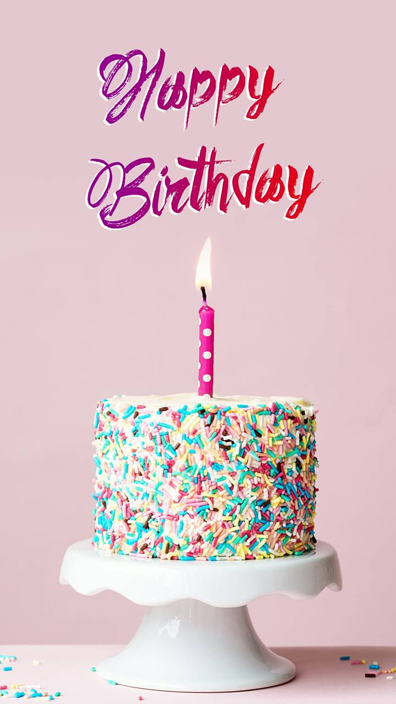 Happy birtay, cake, candle, candles, friend, get, well, wishes, you, HD phone wallpaper