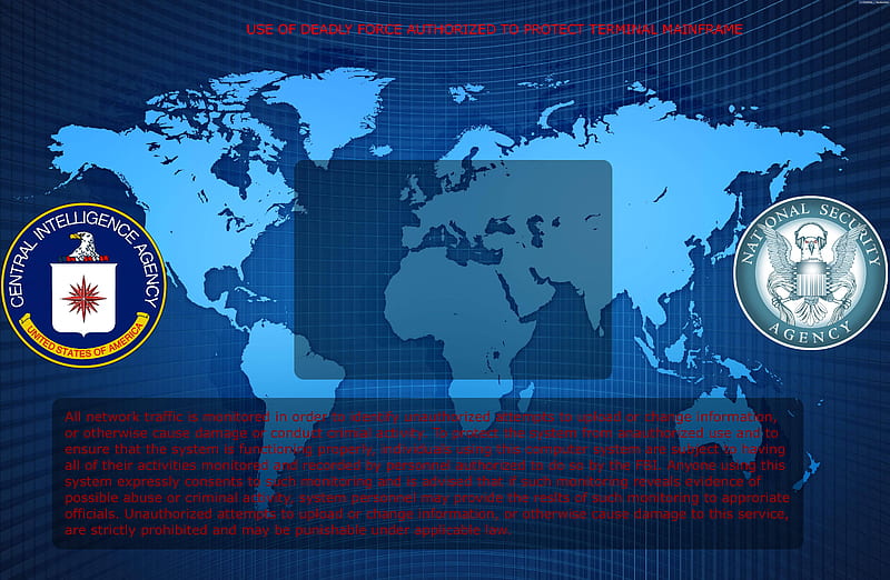 Cia Logo With World Map, CIA Terminal, HD wallpaper