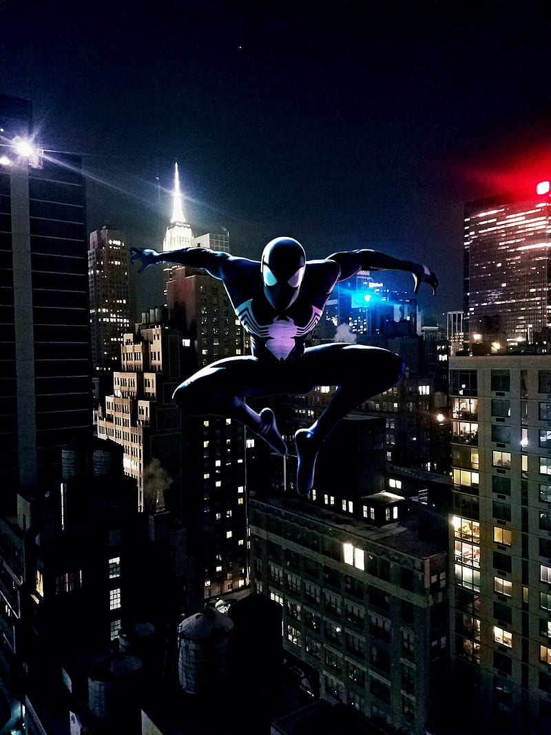 SpiderMan black suit HD phone wallpaper  Peakpx