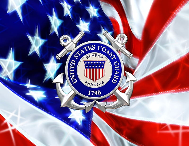 UNITED STATES COAST GUARD, AMERICAN FLAG, USA, USCG, COAST GUARD, HD wallpaper