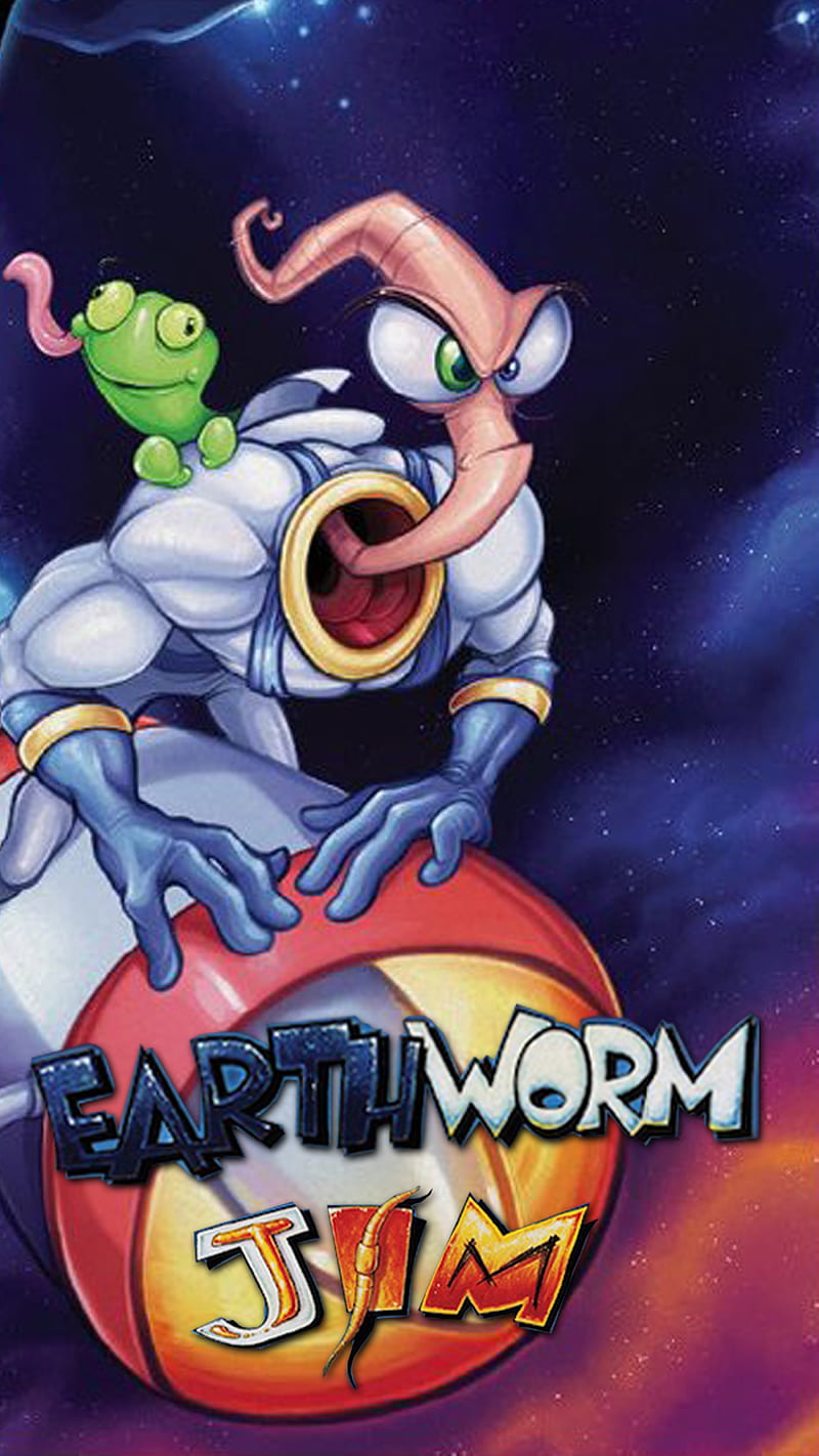 EARTHWORM-JIM-WALLPAPE, Earthworm, Earthworm Jim, Gamer, Video Game, Video Games Live, HD phone wallpaper