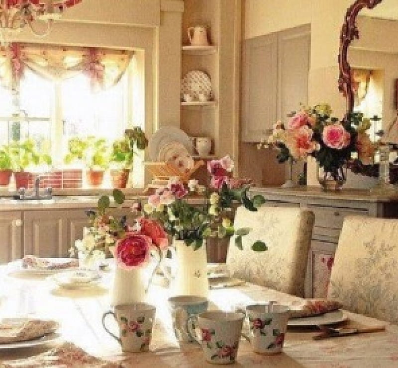 Tea Time, interior, architecture, house, HD wallpaper