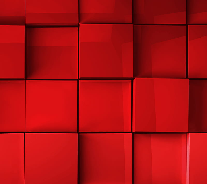 Red Cubes, 3d, abstract, art, cubes, digital, red, squares, HD wallpaper