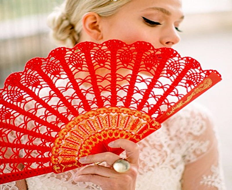 Red Hand Fan, Fan, Red, Hand, Women, HD wallpaper | Peakpx