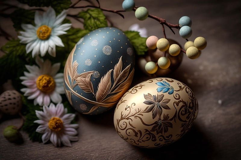 Easter decoration, husveti tojas, husveti, kreativ, szines tojasok, dekoracio, HD wallpaper