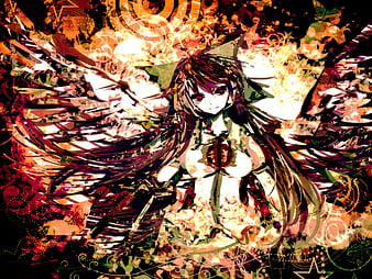 Utsuho burning Scum, wings, okuu, fire, nuclear fusion, comic, touhou ...