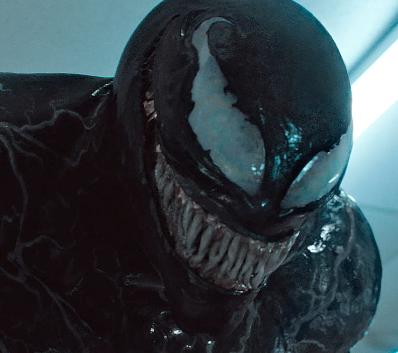 Venom 2018, black, dark, eddie brock, marvel, riot, spider-man, symbiot, venom, HD wallpaper