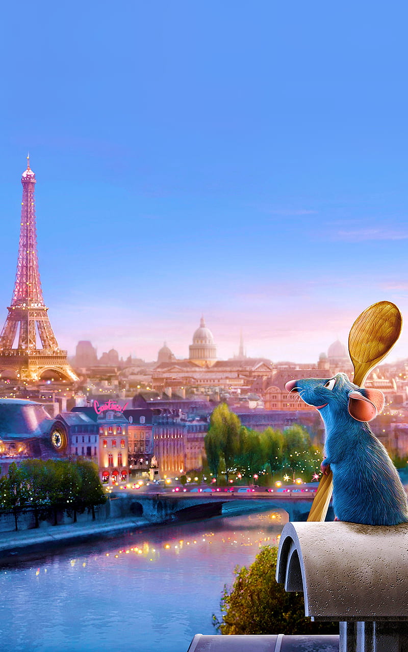 Ratatouille, french, paris, travel, tour, tower, disney, chef, cooking, HD phone wallpaper