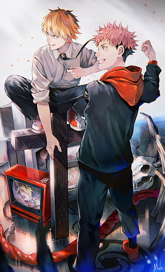 Chainsaw Man Characters 4K Phone iPhone Wallpaper #4641b