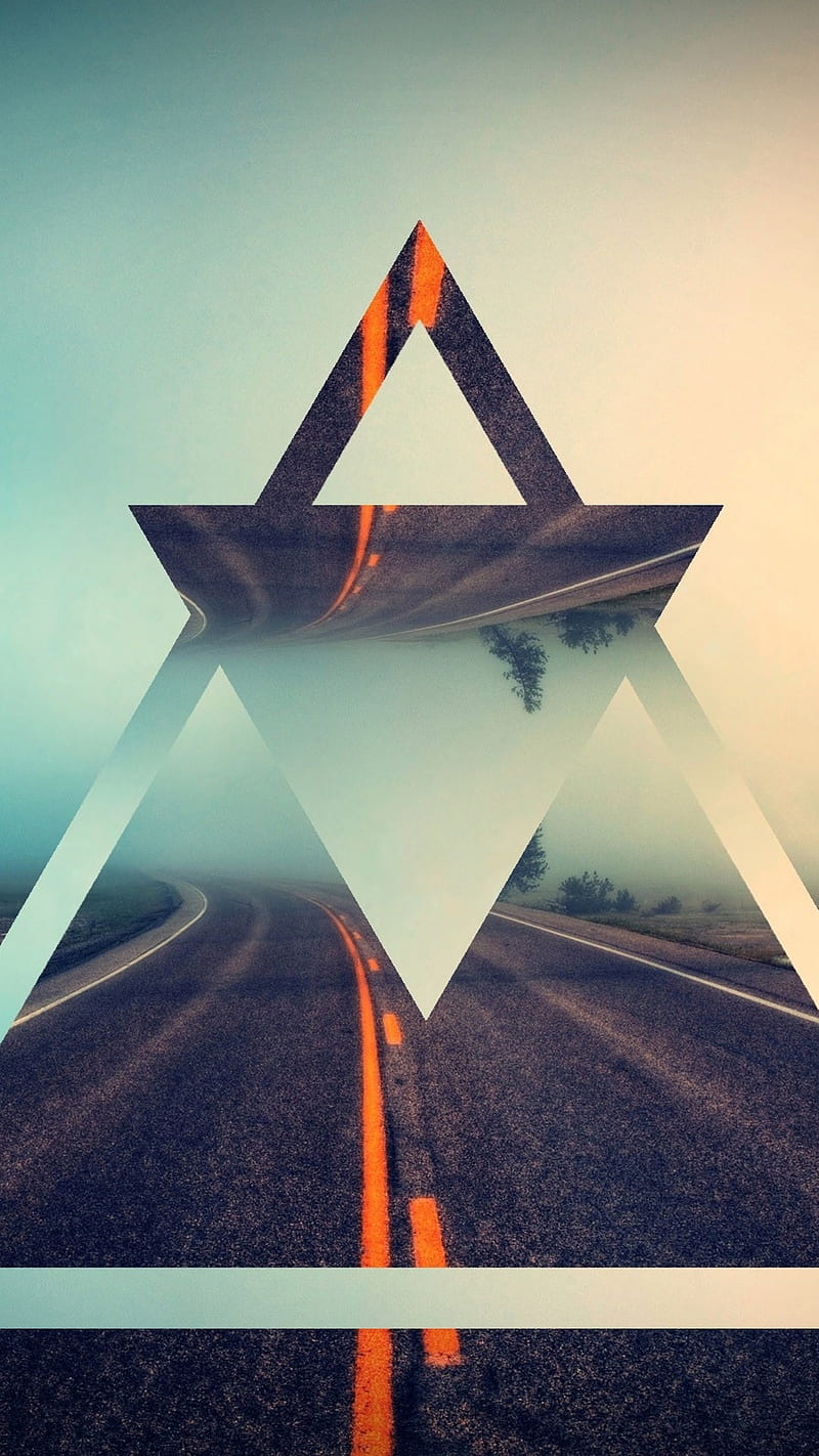 Road, art, highway, s7, triangle, HD phone wallpaper