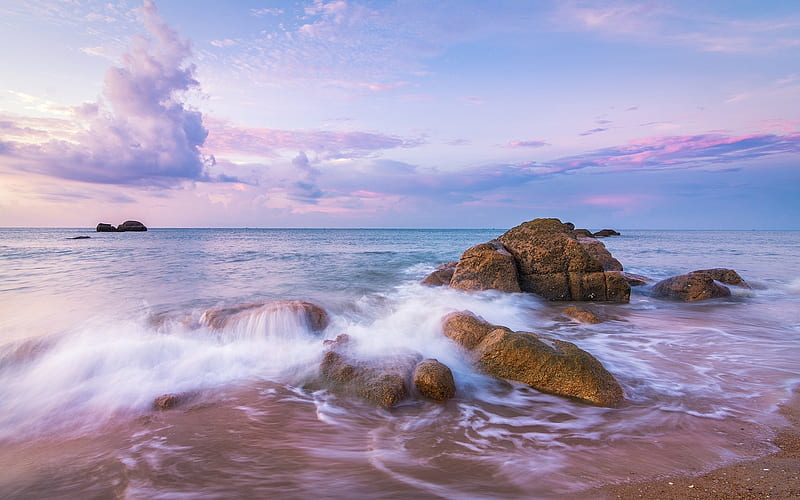 Rocky Beach in Vietnam, beach, rocks, Vietnam, sea, HD wallpaper | Peakpx