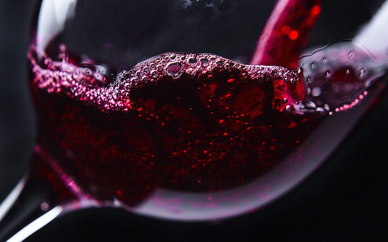 red wine glass of wine, macro, pouring wine, alcoholic drinks, wine, HD wallpaper