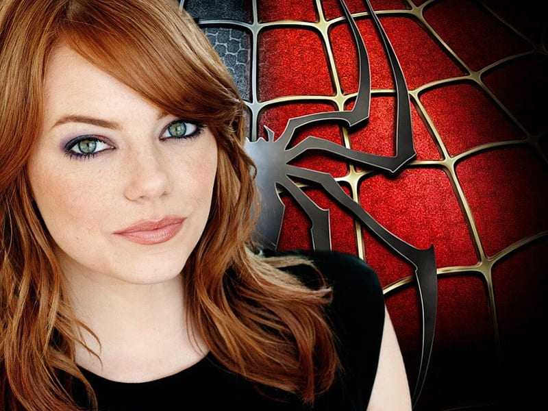 Emma Stone, beauty, actress, girl, spider man, HD wallpaper