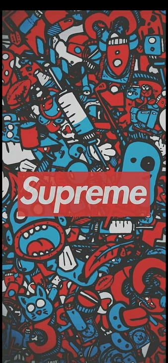 SUPREME, white, oso panda, parisred, HD phone wallpaper